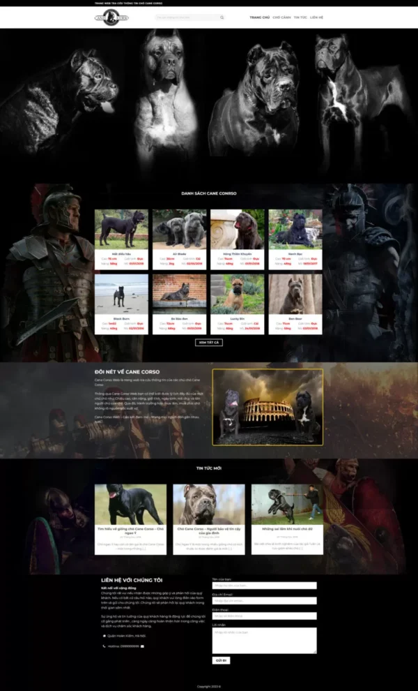 Theme wordpress bán chó săn
