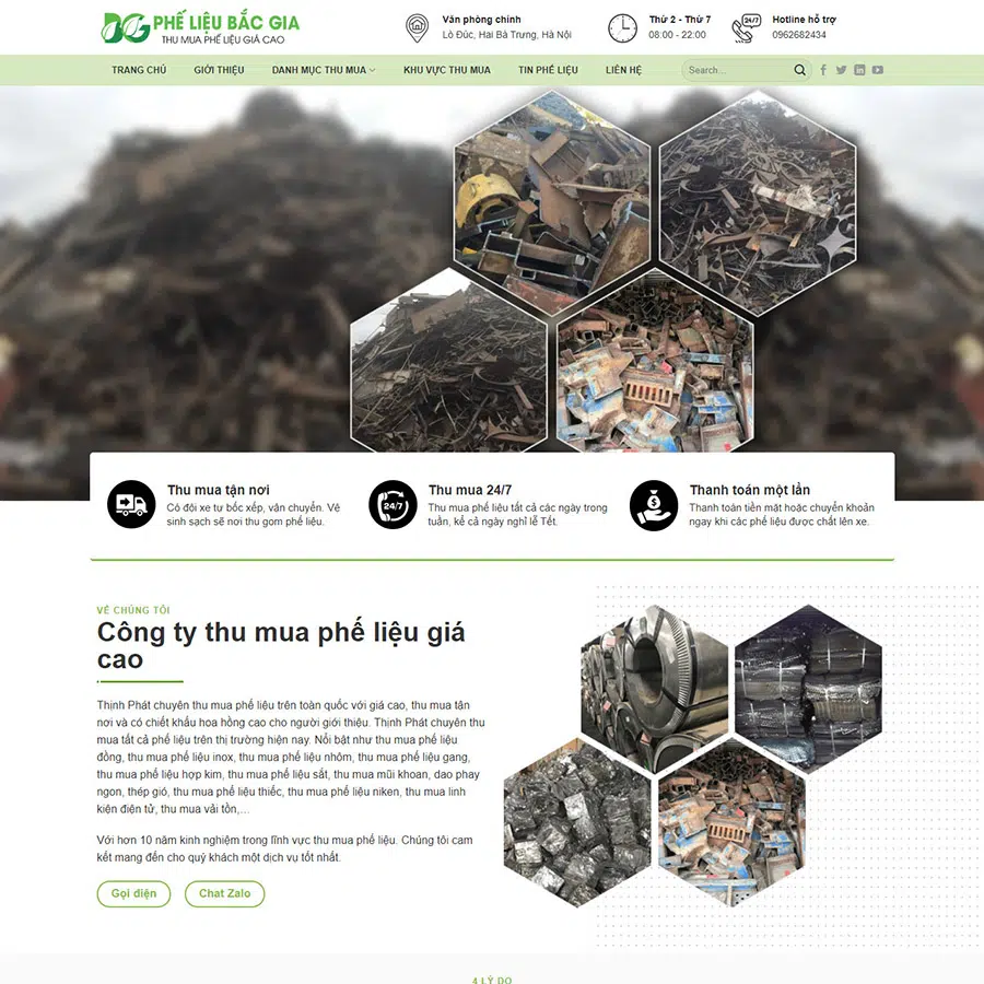 Theme wordpress mua bán phế liệu 3 Theme wordpress mua bán phế liệu