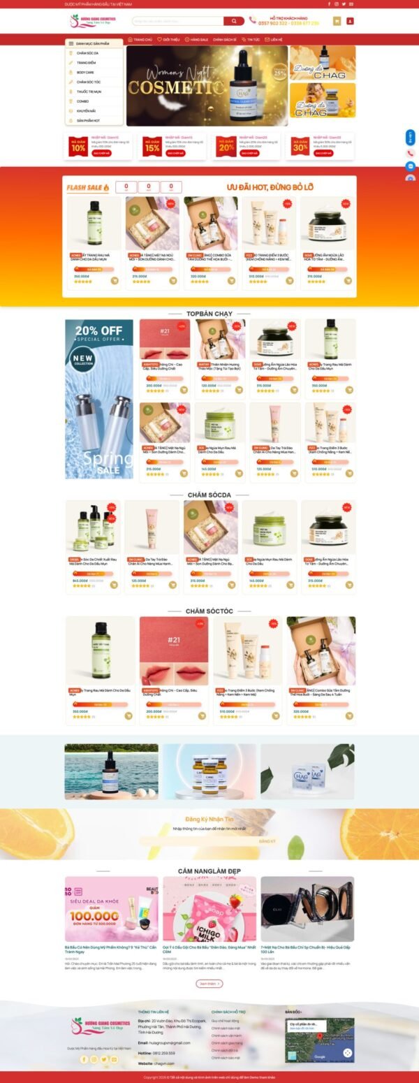 Theme WordPress Mỹ Phẩm 11