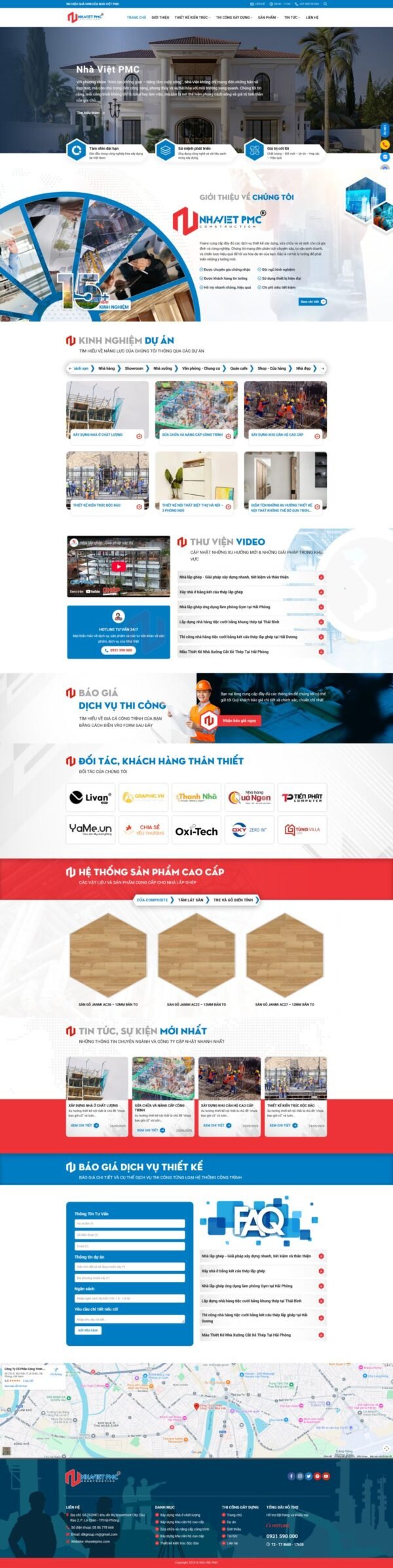 Theme wordpress website công ty xây dựng nhà việt